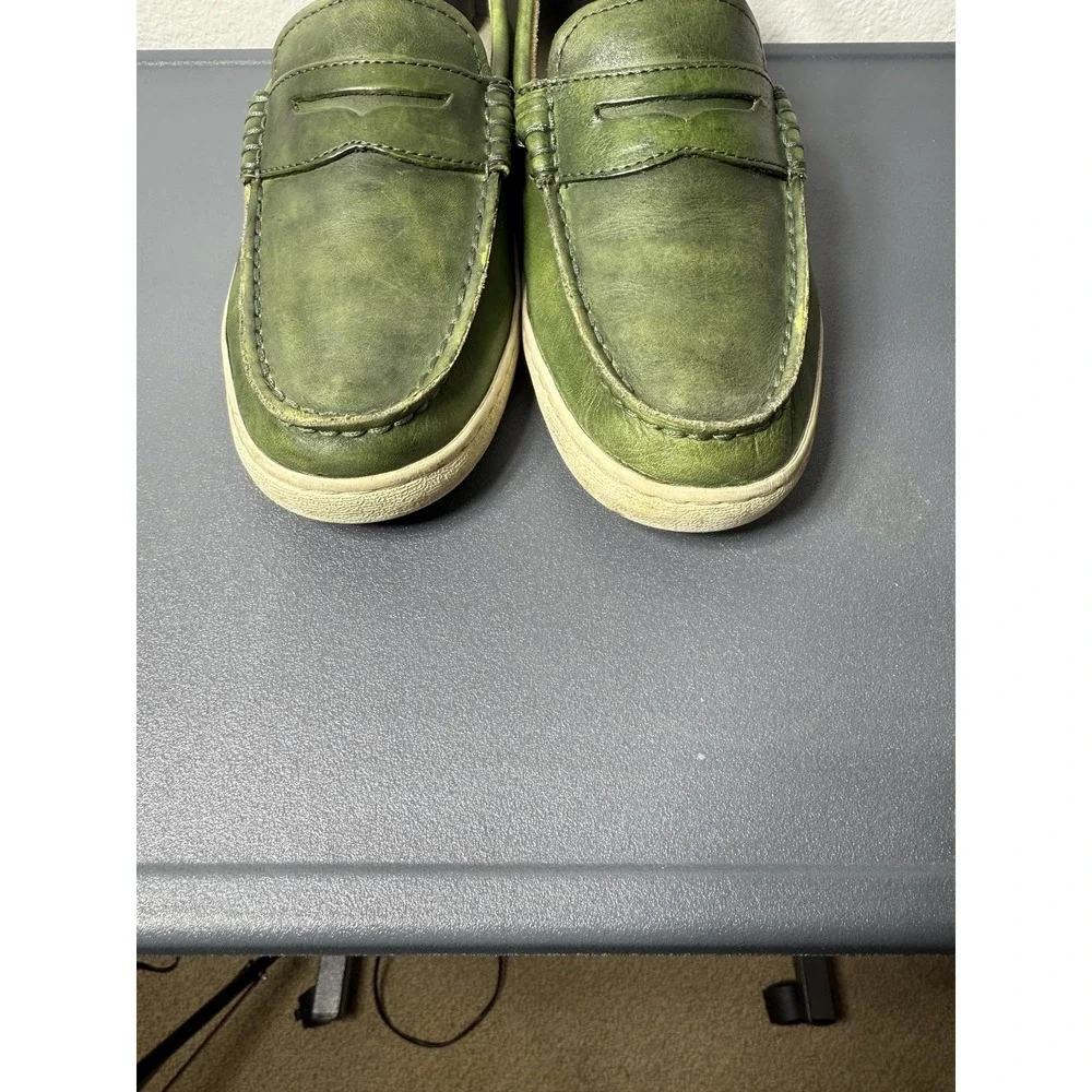 Cole Haan Shoes‎ Mens Size 7 Green Leather Penny Loafer Casual Slip On Grand.OS